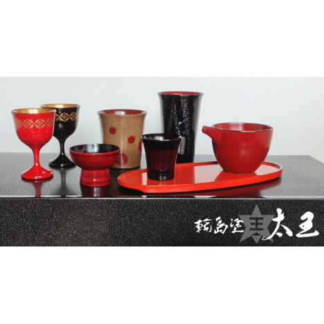 菓子鉢【しのぶ沈金・朱】/うるしの工房 輪島塗太王